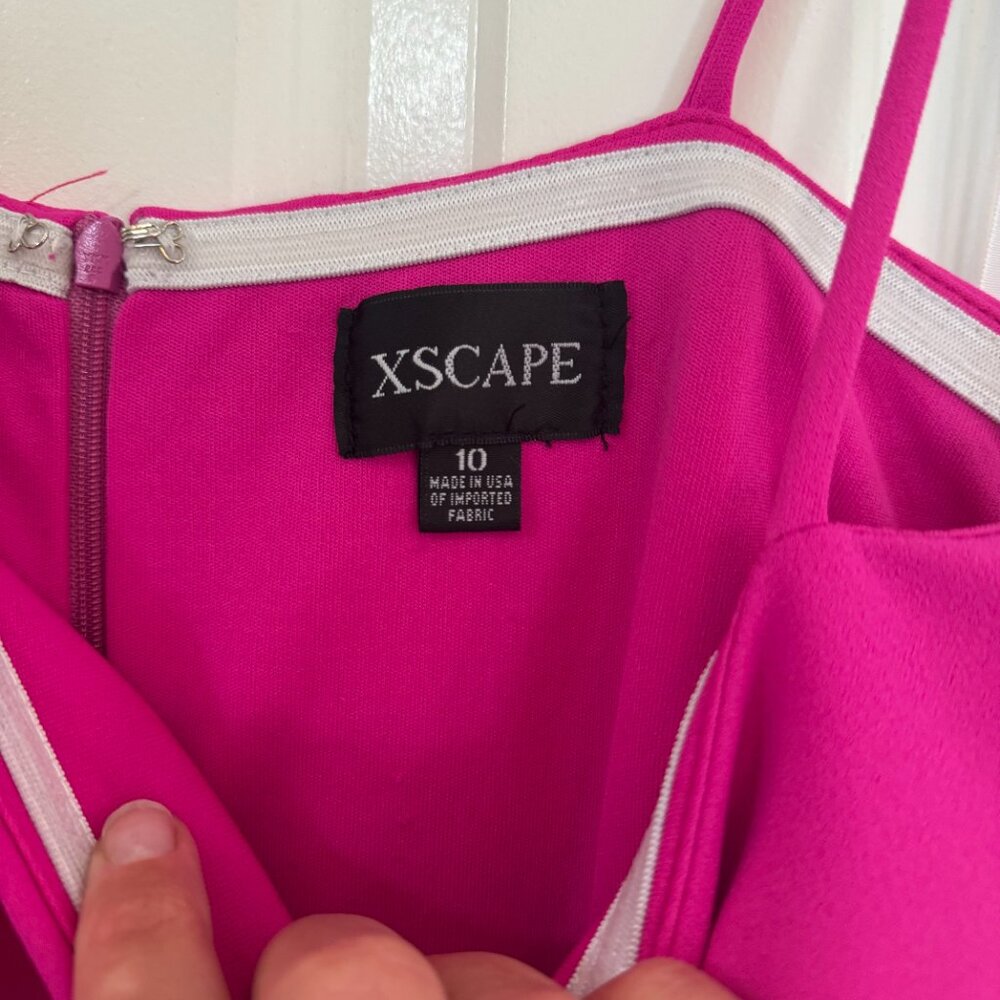 XScape Cutout Slit Maxi Gown Fuschia Size 10 NWT - Picture 6 of 7